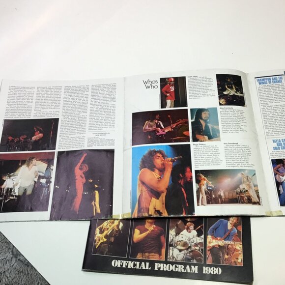 THE WHO 1980 Official Concert Tour Program & The Who 1975 Poster Magazine #3 - Picture 10 of 11